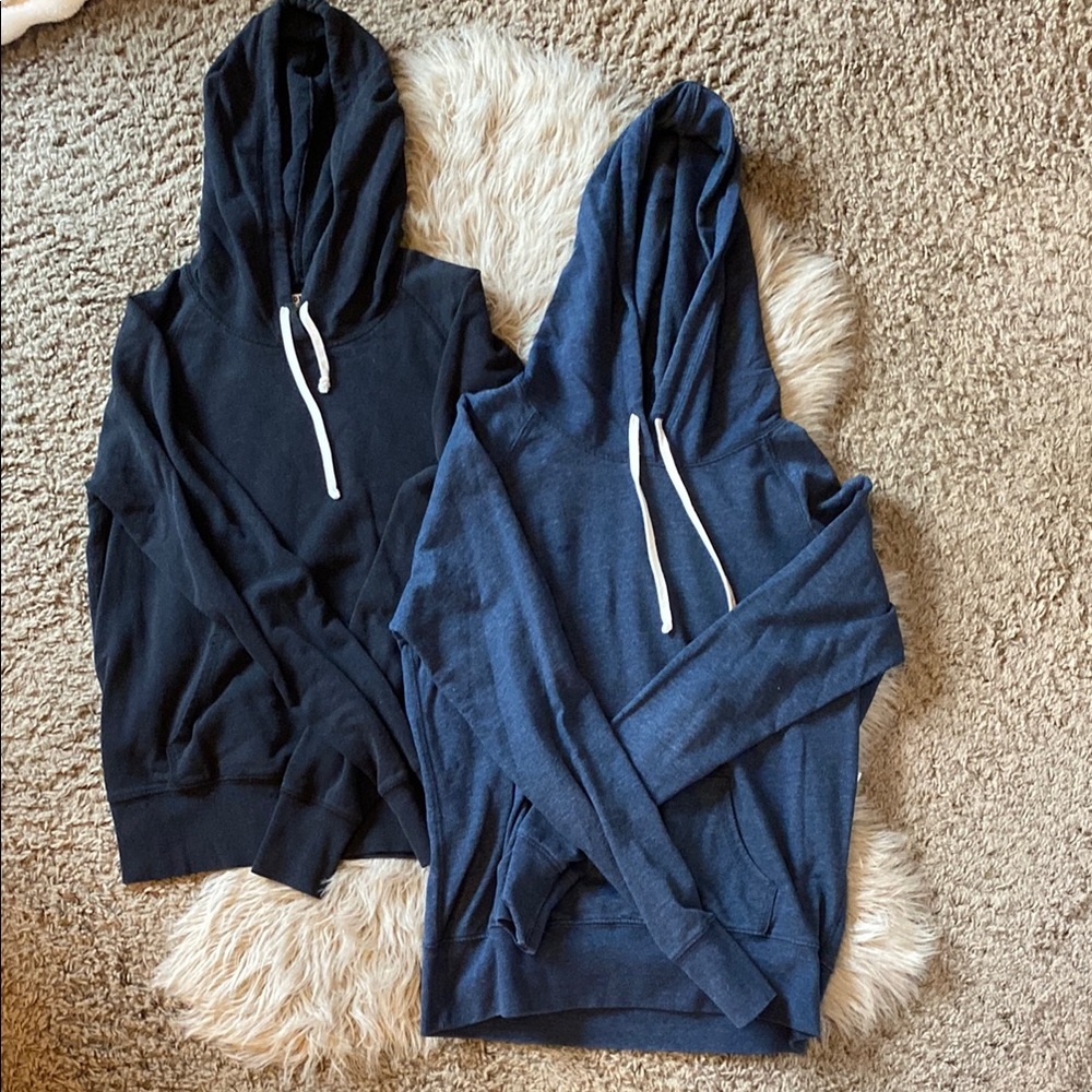 Black and Blue Hooded Sweatshirts